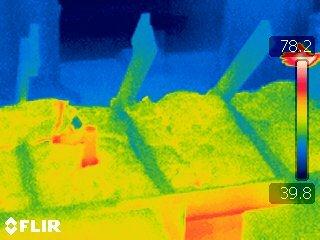 Blower door test infrared scan
